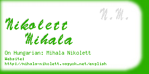 nikolett mihala business card